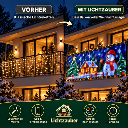 Lichtzauber – Smarter LED-Lichtervorhang für Weihnachten