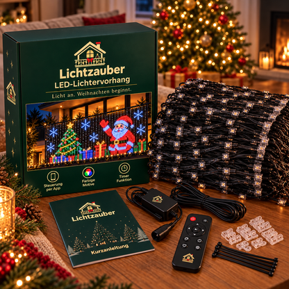 Lichtzauber – Smarter LED-Lichtervorhang für Weihnachten